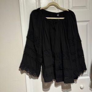 Luca Milano, Lovely, black crochet blouse,